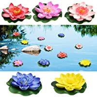 PERFETSELL 5 Pcs Nenufares Artificiales Flotantes Plantas Flotantes Artificiales Flores Artificiales Flotantes Lirio de…